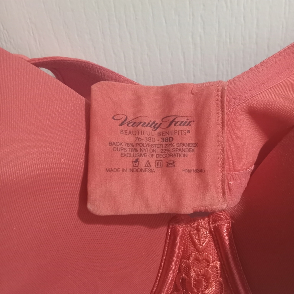 Vanity Fair Coral Bra - Picture 3 of 3